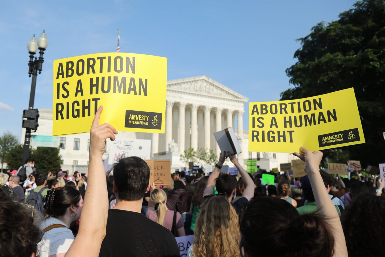 abortion rights protests in front of Supreme Court