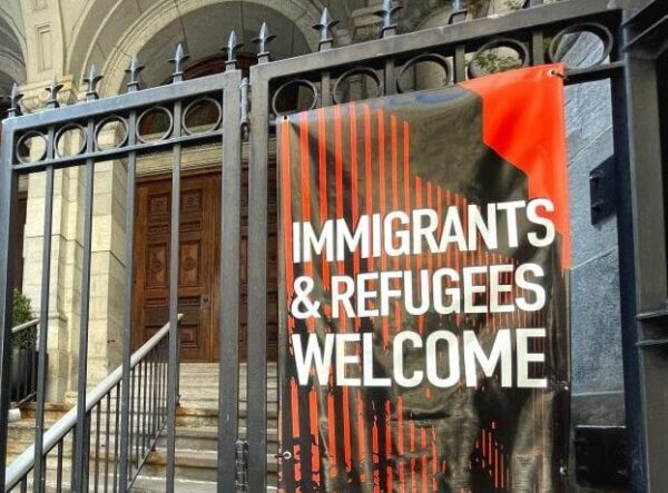 Refugee, Immigrant, New York City, church, inclusive, outreach, welcoming, open, friendly, help, assistance, community, religion, border crisis, humanitarian . (Photo by: Deb Cohn-Orbach/UCG/Universal Images Group via Getty Images)