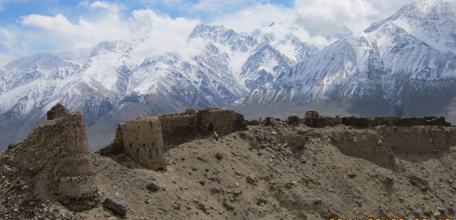 snow capped mountains in Tajikistan